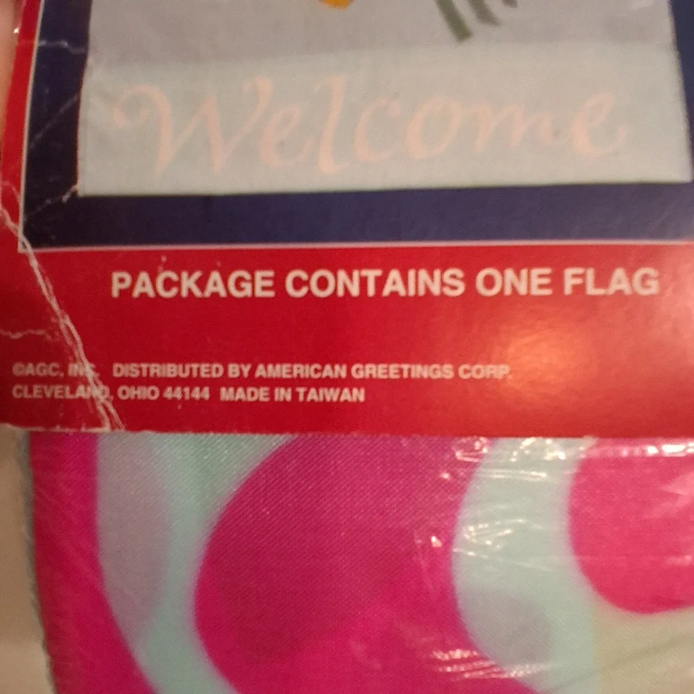 Vintage 90s NOS Floral Rose Bouquet‎ Garden Flag Spring Easter